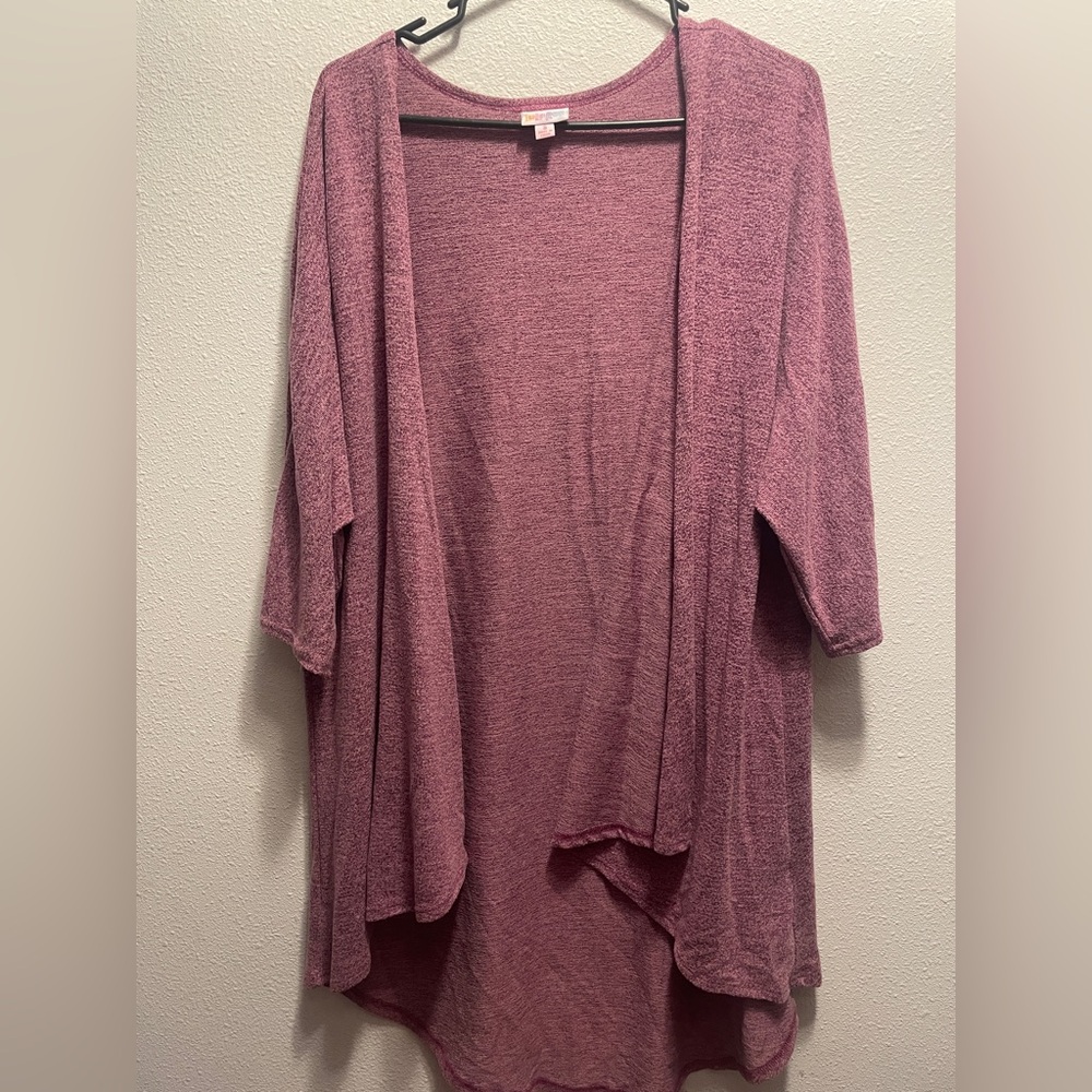 LuLaRoe Lindsay Kimono pink sweatery knit